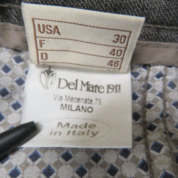Del Mare 1911 Trousers Pants Mens 32 x 32 Slim - Picture 4 of 8